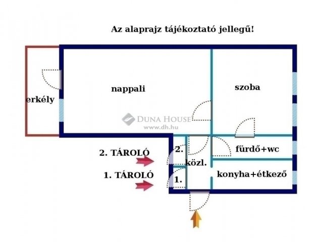 Eladó téglalakás, Budapesten, IX. kerületben 49.9 M Ft, 2 szobás