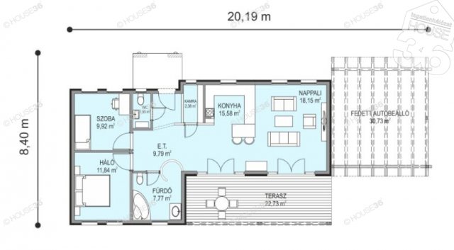Eladó családi ház, Kecskeméten 61.9 M Ft, 3 szobás