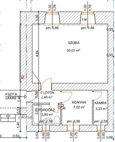 Eladó téglalakás, Szécsényen 23 M Ft, 1 szobás