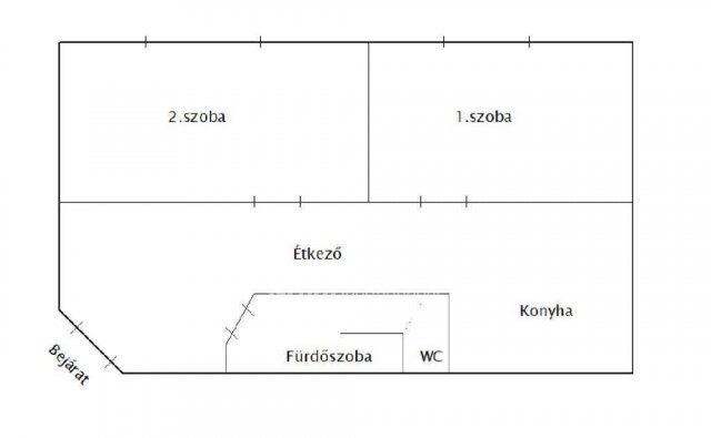 Eladó téglalakás, Nyíregyházán 32.5 M Ft, 2 szobás
