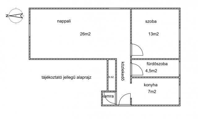 Eladó téglalakás, Keszthelyen 43.6 M Ft, 2 szobás