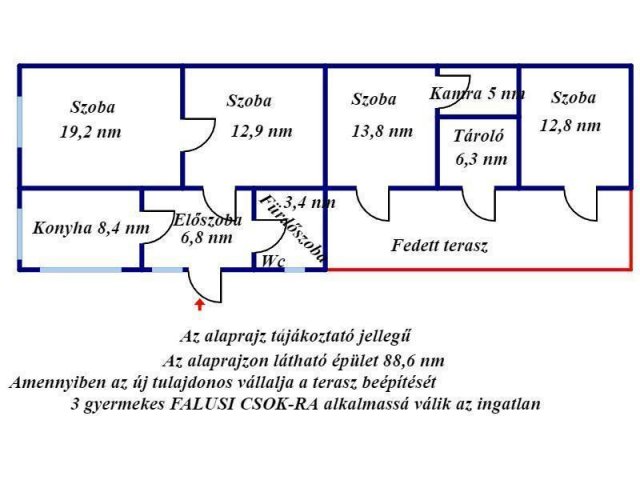 Eladó családi ház, Nagyszénáson 4.99 M Ft, 4 szobás