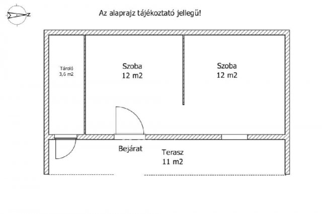 Eladó nyaraló, Pázmándfalun 14.9 M Ft, 1+1 szobás