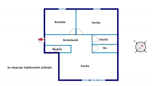 Eladó téglalakás, Dombóváron, Szabadság utcában 8 M Ft