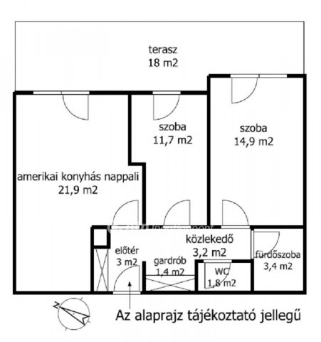 Eladó téglalakás, Siófokon 105 M Ft, 1+2 szobás