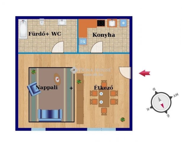 Eladó téglalakás, Kecskeméten 27.9 M Ft, 1 szobás