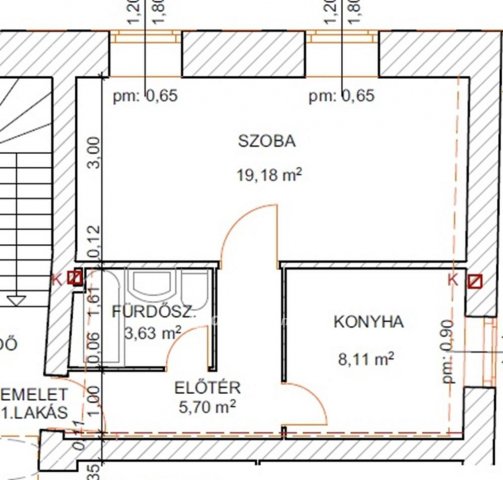 Eladó téglalakás, Szécsényen 18.5 M Ft, 1 szobás