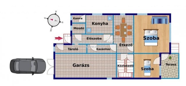 Eladó családi ház, Ráckeresztúron 68.1 M Ft, 4 szobás