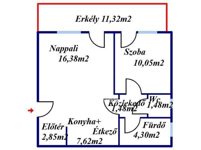 Eladó téglalakás, Kecskeméten 50.5 M Ft, 1 szobás