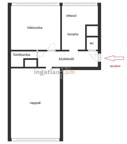 Eladó téglalakás, Szigetszentmiklóson 54.4 M Ft, 2 szobás