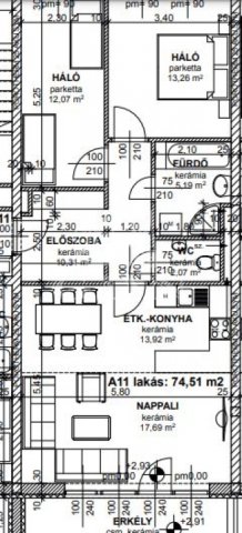 Eladó téglalakás, Sopronban 78 M Ft, 3 szobás