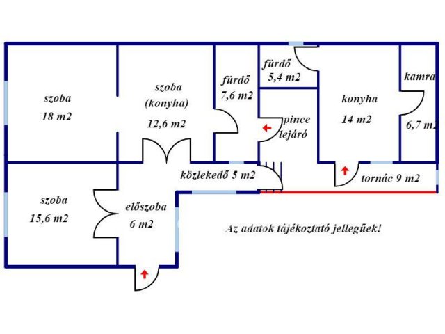 Eladó családi ház, Halmajugrán 18 M Ft, 3 szobás