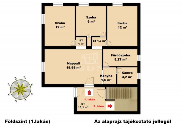 Eladó családi ház, Monoron 59 M Ft, 6+1 szobás
