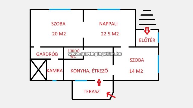 Eladó családi ház, Dunakeszin, Kálmán utcában 74.9 M Ft