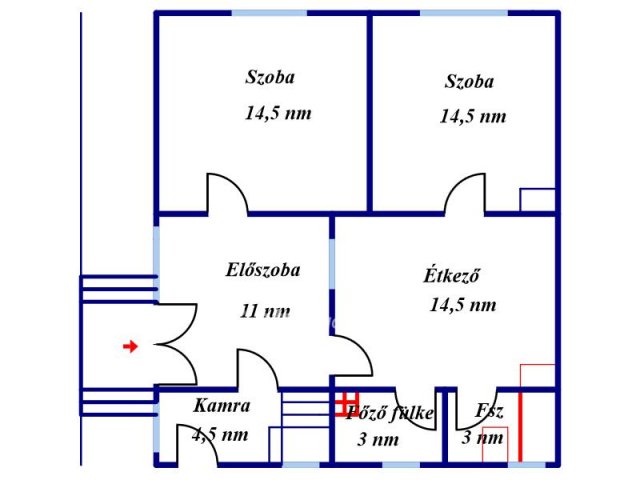 Eladó családi ház, Újkígyóson 12.8 M Ft, 2+1 szobás