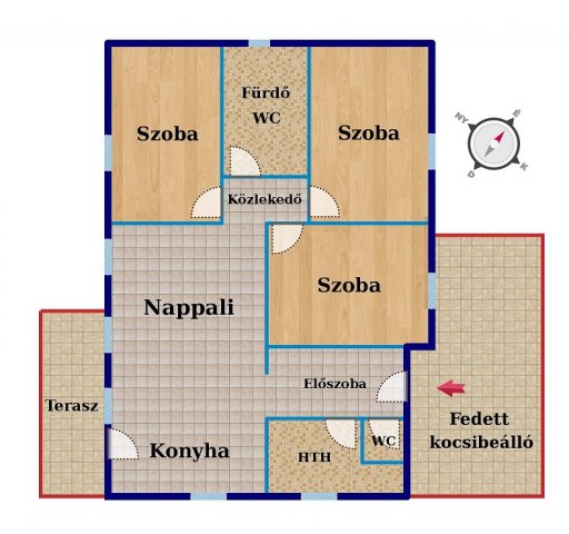 Eladó családi ház, Csóron 64.9 M Ft, 4 szobás