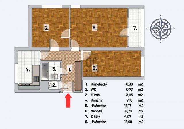 Eladó téglalakás, Budapesten, XI. kerületben 75 M Ft, 3 szobás