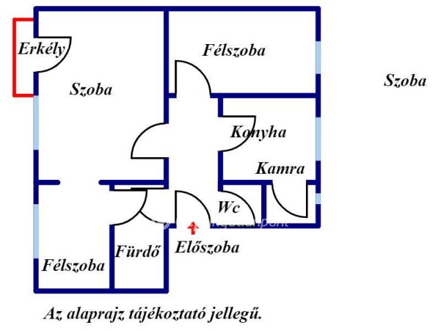 Eladó téglalakás, Békéscsabán 17.5 M Ft, 1+2 szobás