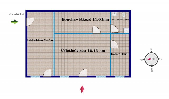 Eladó üzlethelyiség, Nyíregyházán 42.5 M Ft