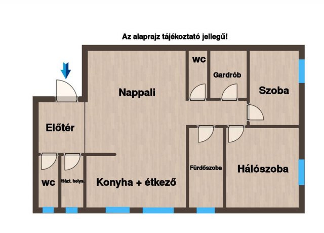 Eladó téglalakás, Győrött 56 M Ft, 3 szobás