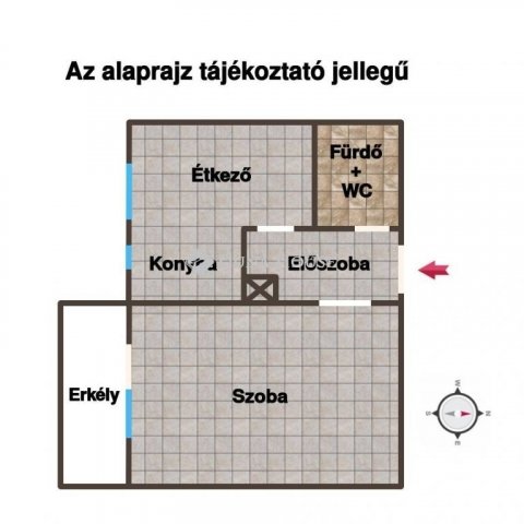 Eladó panellakás, Budapesten, XV. kerületben 44.9 M Ft, 1 szobás