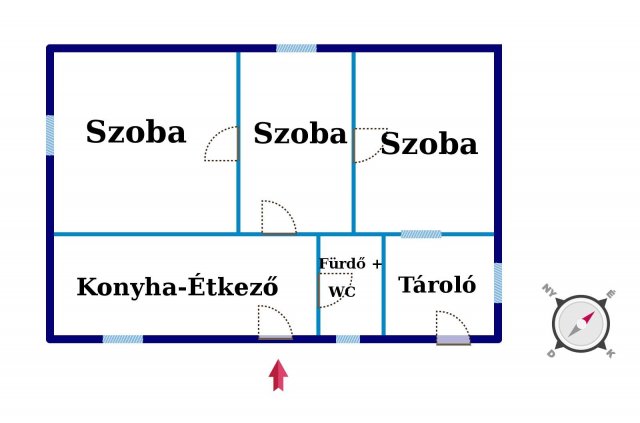 Eladó családi ház, Tiszaalpáron 22 M Ft, 3 szobás