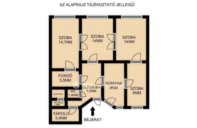 Eladó téglalakás, Budapesten, I. kerületben 105 M Ft, 3+1 szobás