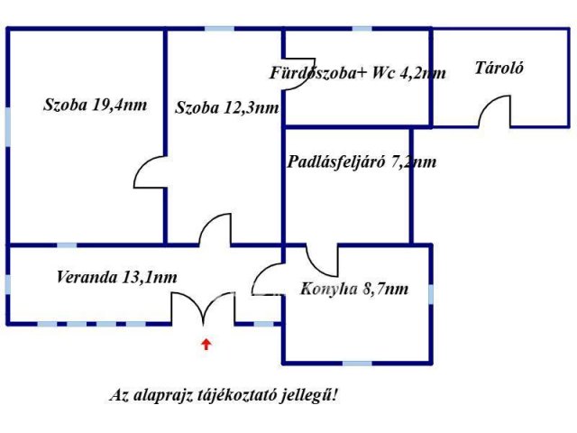 Eladó családi ház, Fegyverneken 8.5 M Ft, 2 szobás