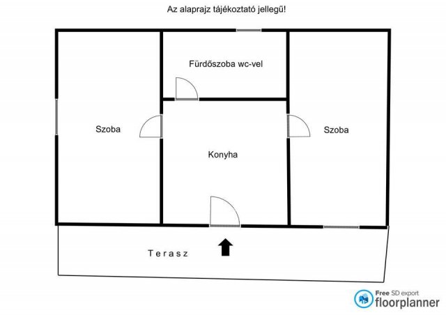 Eladó családi ház, Pándon 19.9 M Ft, 2 szobás