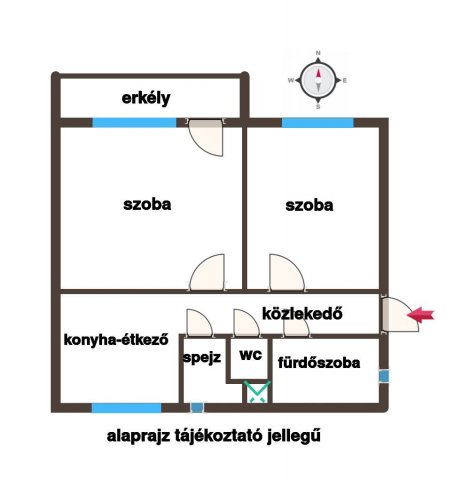 Eladó téglalakás, Kecskeméten 39.8 M Ft, 2 szobás