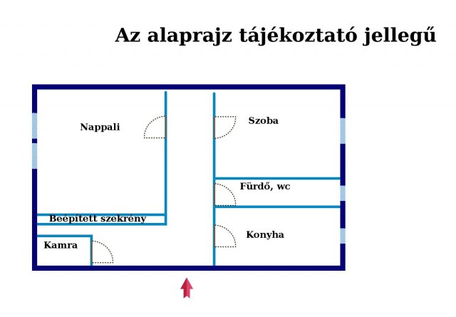 Eladó téglalakás, Komáromban 27 M Ft, 2 szobás