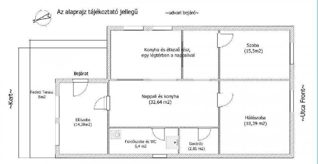 Eladó családi ház, Beziben 38.9 M Ft, 3 szobás