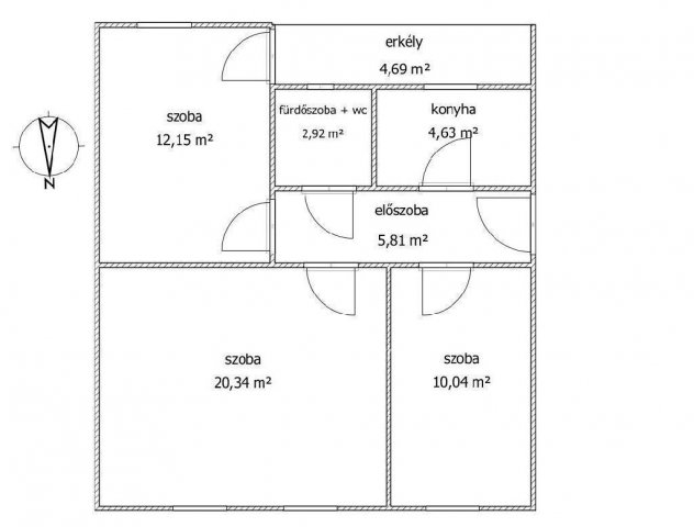 Eladó téglalakás, Mohácson 15.9 M Ft, 3 szobás