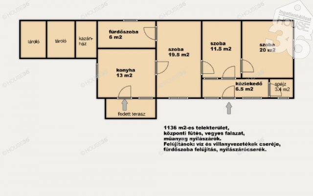 Eladó családi ház, Kaskantyún 16.65 M Ft, 3 szobás