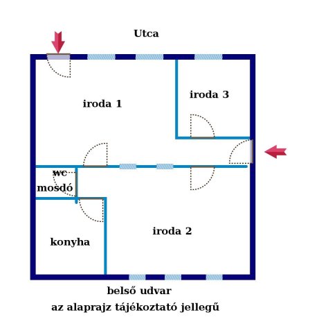 Eladó iroda, Budapesten, VI. kerületben 95 M Ft, 3 szobás