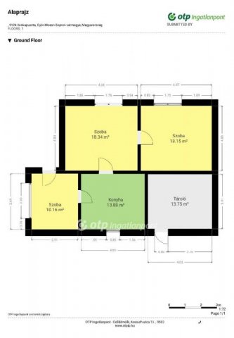 Eladó családi ház, Gyömörén 16.9 M Ft, 2+1 szobás