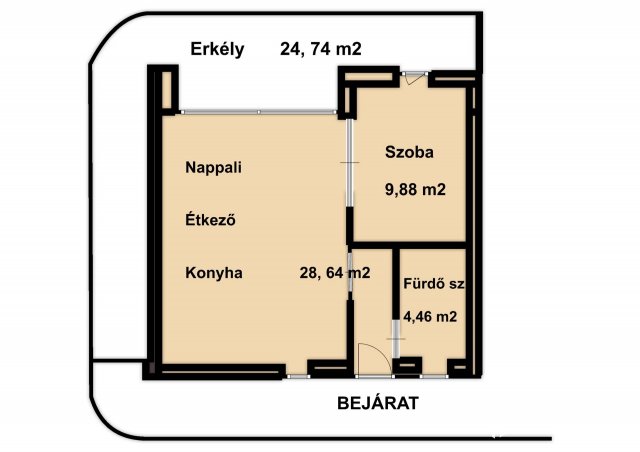 Eladó téglalakás, Tihanyban 75 M Ft, 2 szobás