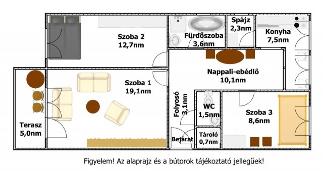 Eladó téglalakás, Tiszavasváriban 19.8 M Ft, 2+1 szobás