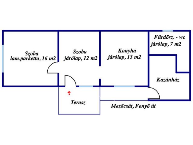 Eladó családi ház, Mezőcsáton, Fenyő utcában 9 M Ft, 2 szobás