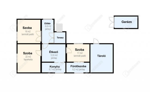 Eladó családi ház, Bodrogolasziban 19.5 M Ft, 3 szobás