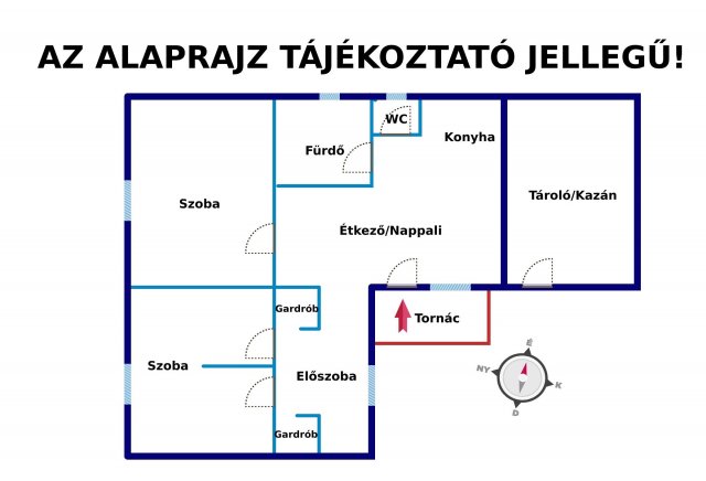 Eladó családi ház, Ászáron 37.5 M Ft, 3 szobás