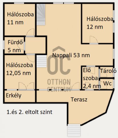 Eladó családi ház, Törtelen 45 M Ft, 4 szobás