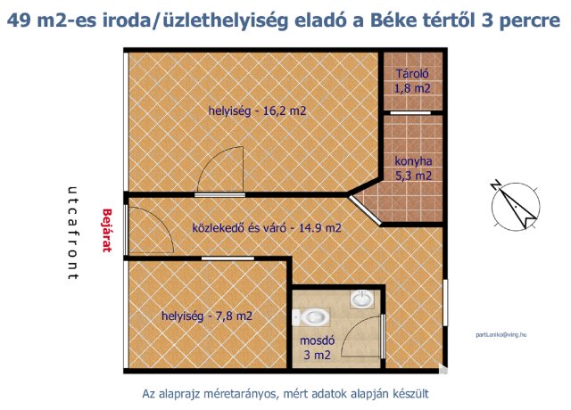 Eladó iroda, Budapesten, XIII. kerületben 41.5 M Ft