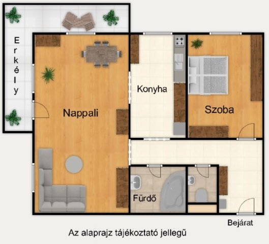 Eladó téglalakás, Veszprémben 49.9 M Ft, 1+1 szobás