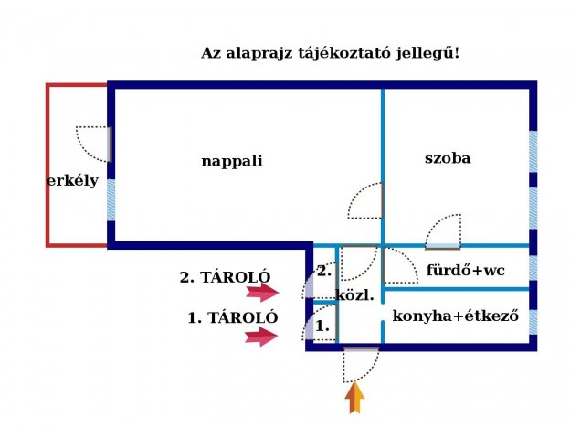 Eladó téglalakás, Budapesten, IX. kerületben 48.9 M Ft, 2 szobás