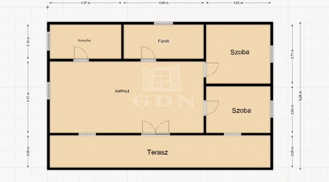 Eladó családi ház, Szigetmonostorban 39.9 M Ft, 2+2 szobás