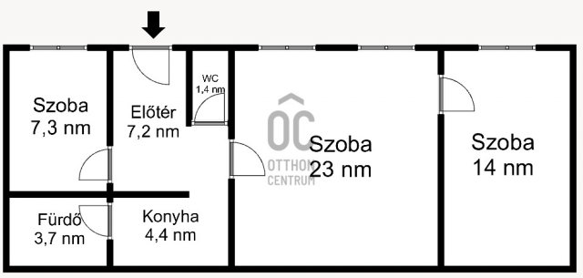 Eladó téglalakás, Budapesten, VI. kerületben 82 M Ft, 3 szobás