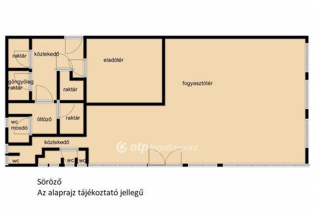 Eladó üzlethelyiség, Tiszaeszláron 50.99 M Ft, 3 szobás