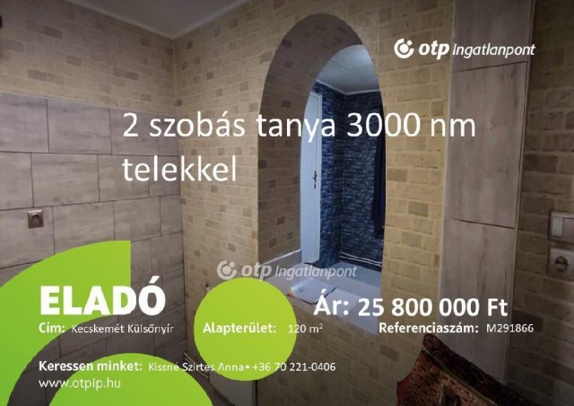 Eladó családi ház, Kecskeméten 25.8 M Ft, 2 szobás