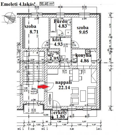 Kiadó téglalakás, albérlet, Érden 260 E Ft / hó, 3 szobás